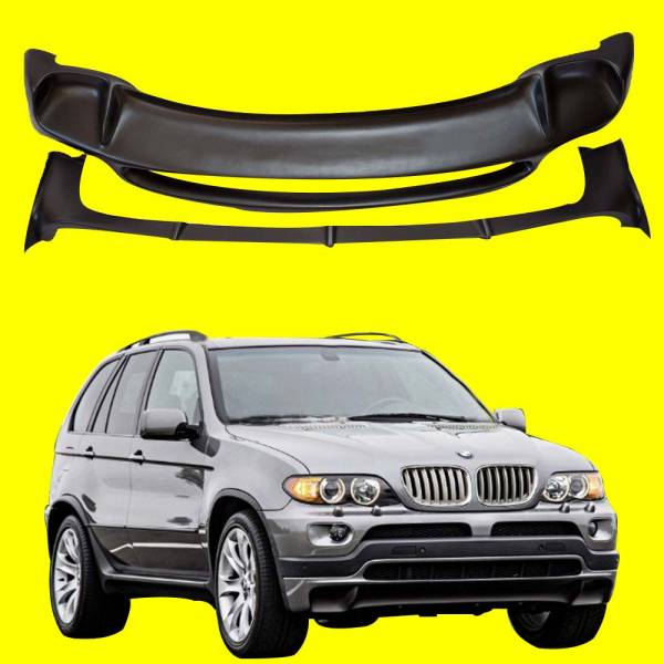 BMW X5 E53 4.8is style BODYKIT front spoiler and rear spoiler 2000-2006