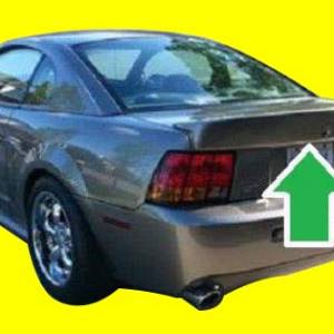 For 99-04 Ford Mustang CBR Style Rear Trunk Spoiler Wing W/ Brake Light Deleted
