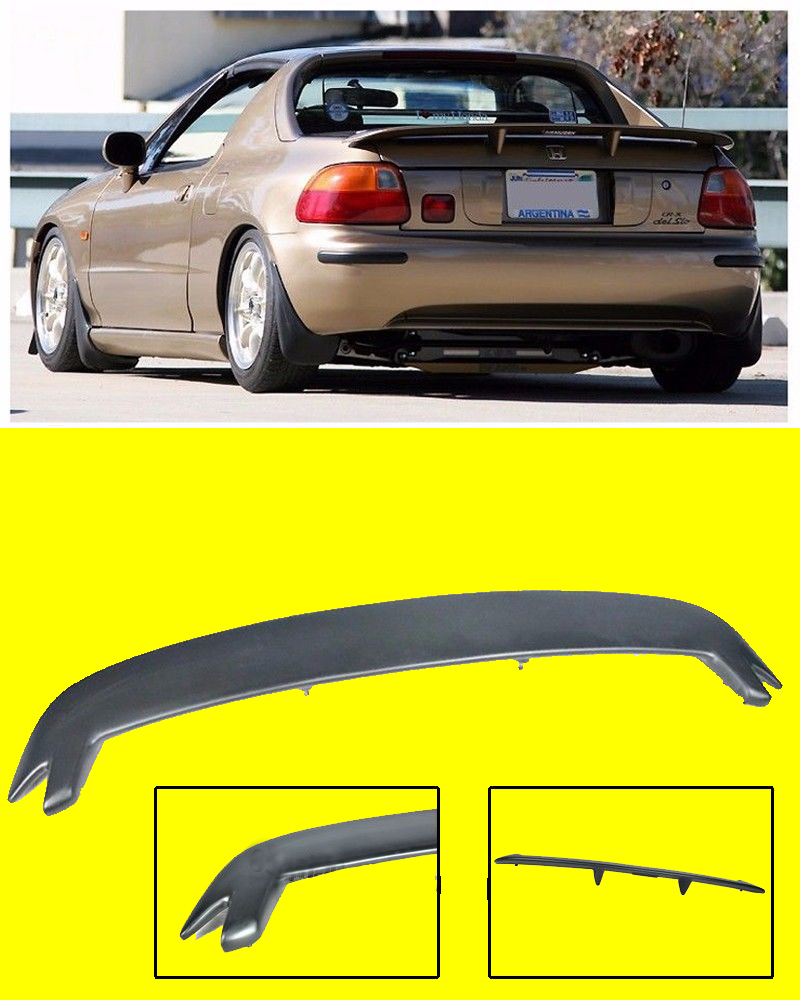 For 93 97 Honda Civic Crx Del Sol Mugen Style Rear Trunk Lip Spoiler Wing Kit